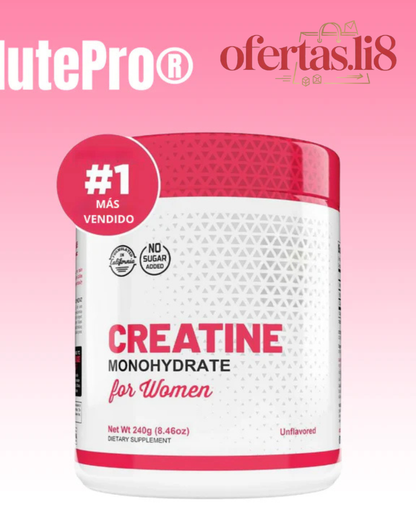 CREATINA CON MONOHIDRATO PARA MUJER - TONIFICA TU CUERPO SIN INFLARTE